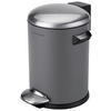 ABFALLSAMMLER Paris 3 L  - Schwarz/Grau, Basics, Kunststoff/Metall (26cm) - Fackelmann