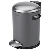 ABFALLSAMMLER Paris 3 L  - Schwarz/Grau, Basics, Kunststoff/Metall (26cm) - Fackelmann