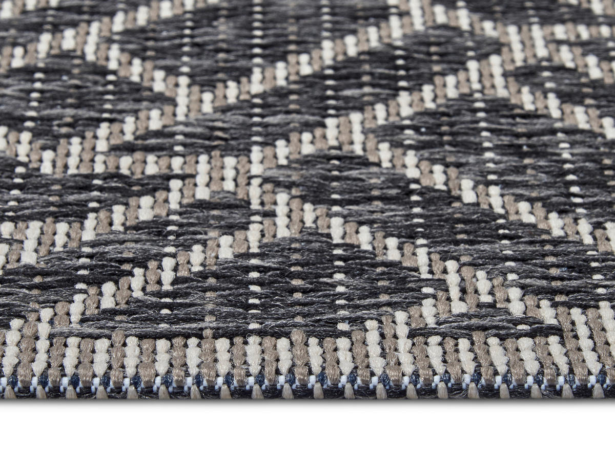OUTDOORTEPPICH 76/150/150 cm Clyde Grau, Champagner  - Champagner/Grau, Design, Kunststoff/Textil (76/150/150cm)