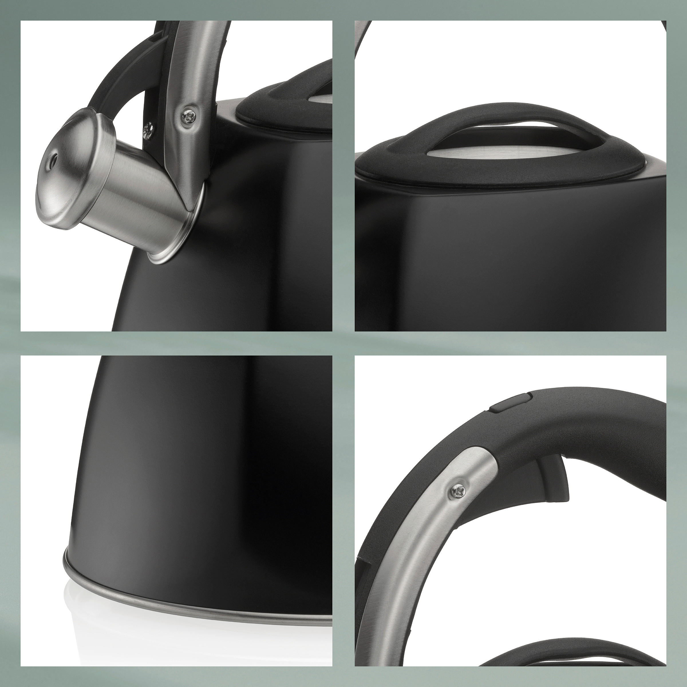 WASSERKESSEL Vitus  - Schwarz, KONVENTIONELL, Metall (22/24.5cm) - Kela