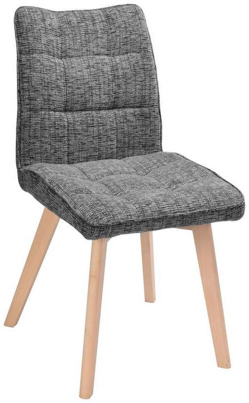 STUHL in Holz, Textil Grau  - Eichefarben/Grau, LIFESTYLE, Holz/Textil (45/88/62cm) - Livetastic