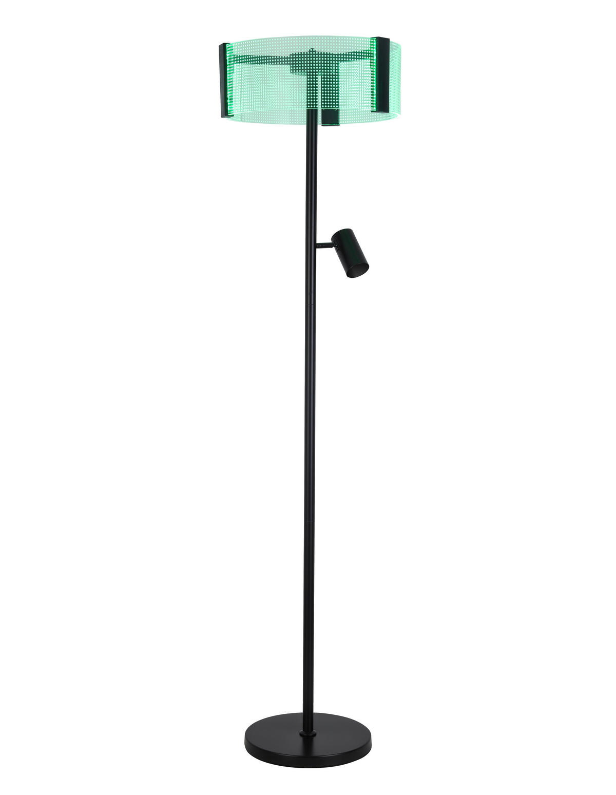 LED-STEHLEUCHTE 40/159 cm   - Transparent/Schwarz, Design, Kunststoff/Metall (40/159cm) - Novel
