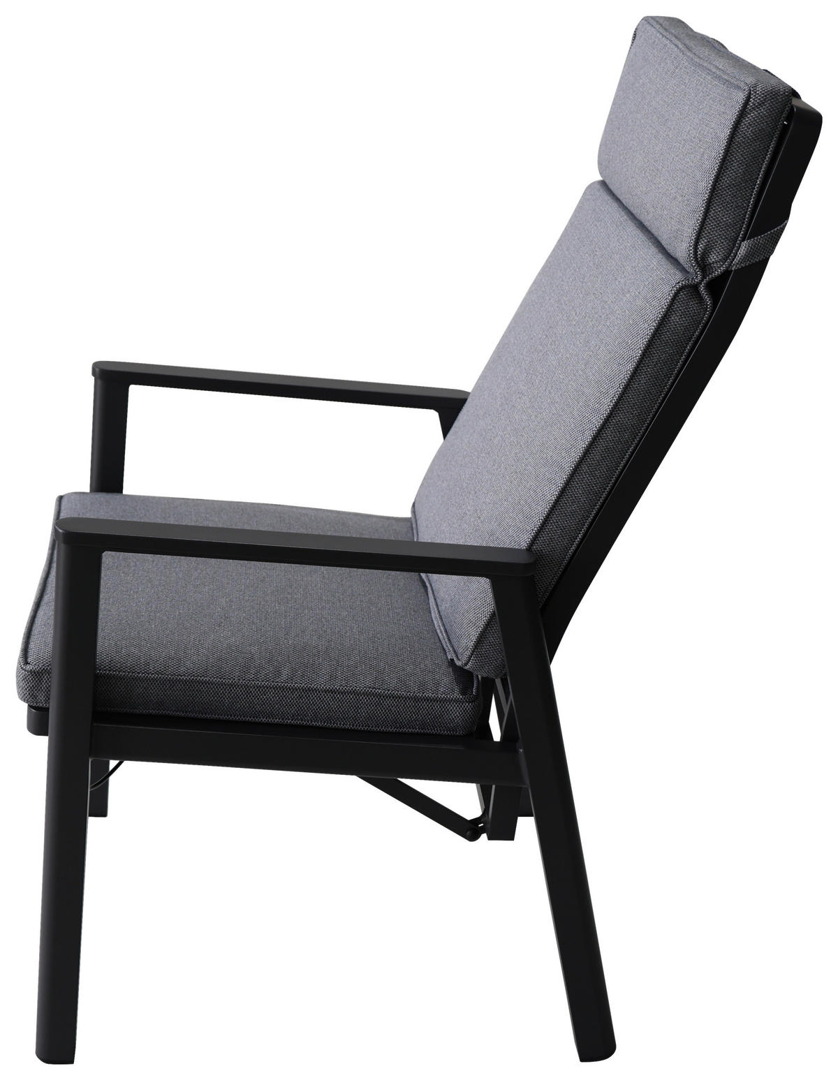 GARTENSESSEL Aluminium Anthrazit, Grau  - Anthrazit/Grau, Design, Textil/Metall (58/110/65cm) - Ambia Garden