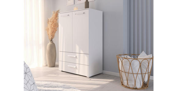 HIGHBOARD  in 80/119/42 cm  - Silberfarben/Weiß, Design, Holzwerkstoff/Kunststoff (80/119/42cm) - Novel