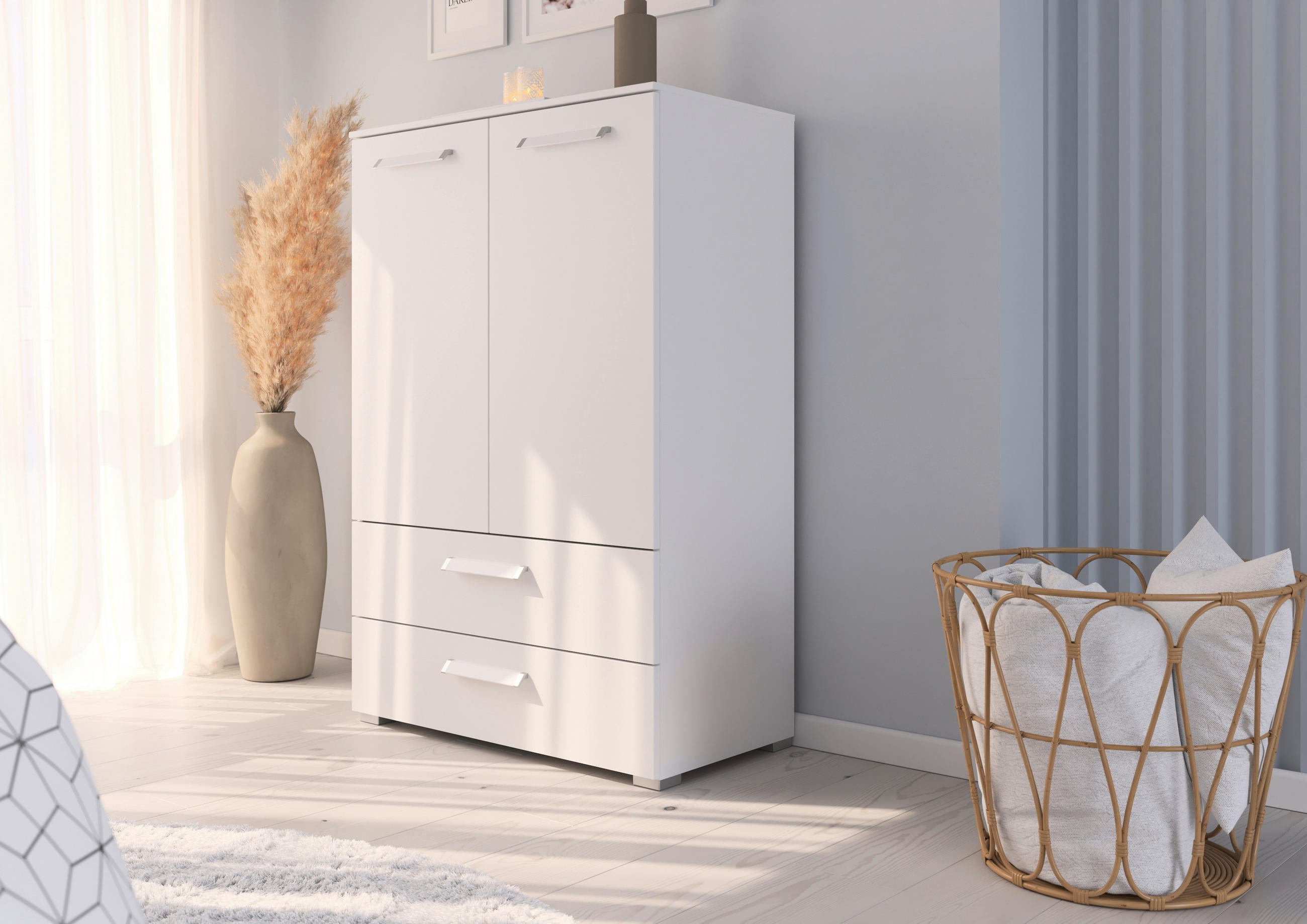 HIGHBOARD  in 80/119/42 cm  - Silberfarben/Weiß, Design, Holzwerkstoff/Kunststoff (80/119/42cm) - Novel