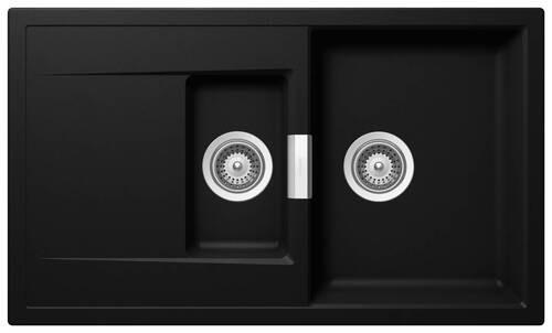 SPÜLE MONO D-150-U / MOND150UPUR  - Schwarz, Basics, Stein (86/51cm) - Schock