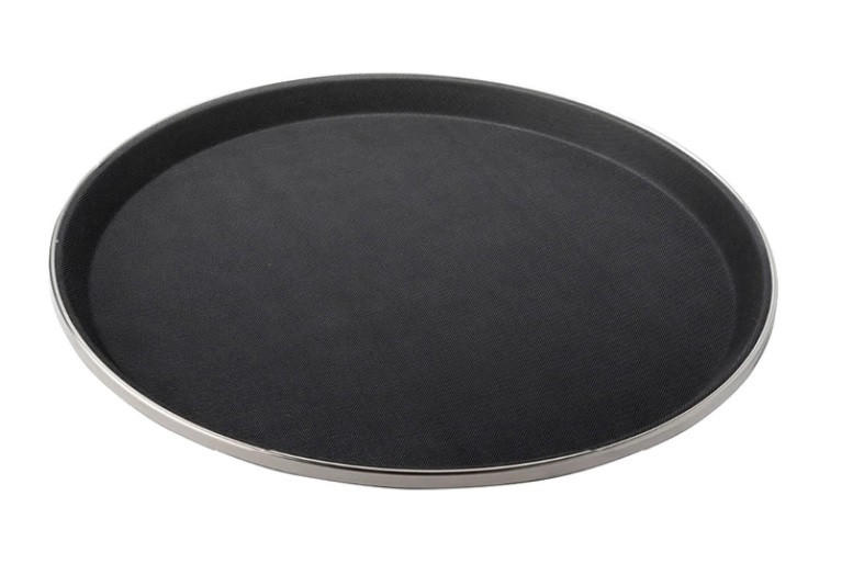 BRICKA    35,5 cm  - stålfärgad/svart, Design, metall/plast (35,5cm)