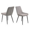 STUHL-SET 2 Stück  in  - Hellgrau/Schwarz, Design, Textil/Metall (52/86/56cm) - Livetastic