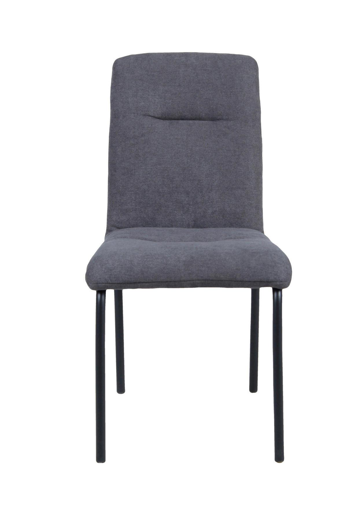 STUHL-SET 2 Stück  in  - Dunkelgrau/Schwarz, Design, Textil/Metall (44,5/87/55,5cm) - Livetastic