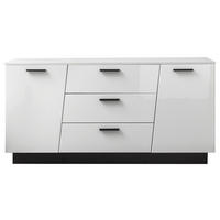 Comodă Cu Uși 160/80/43,6 cm  - alb/alb lucios intens, Lifestyle, plastic/material pe bază de lemn (160/80/43,6cm) - Livetastic