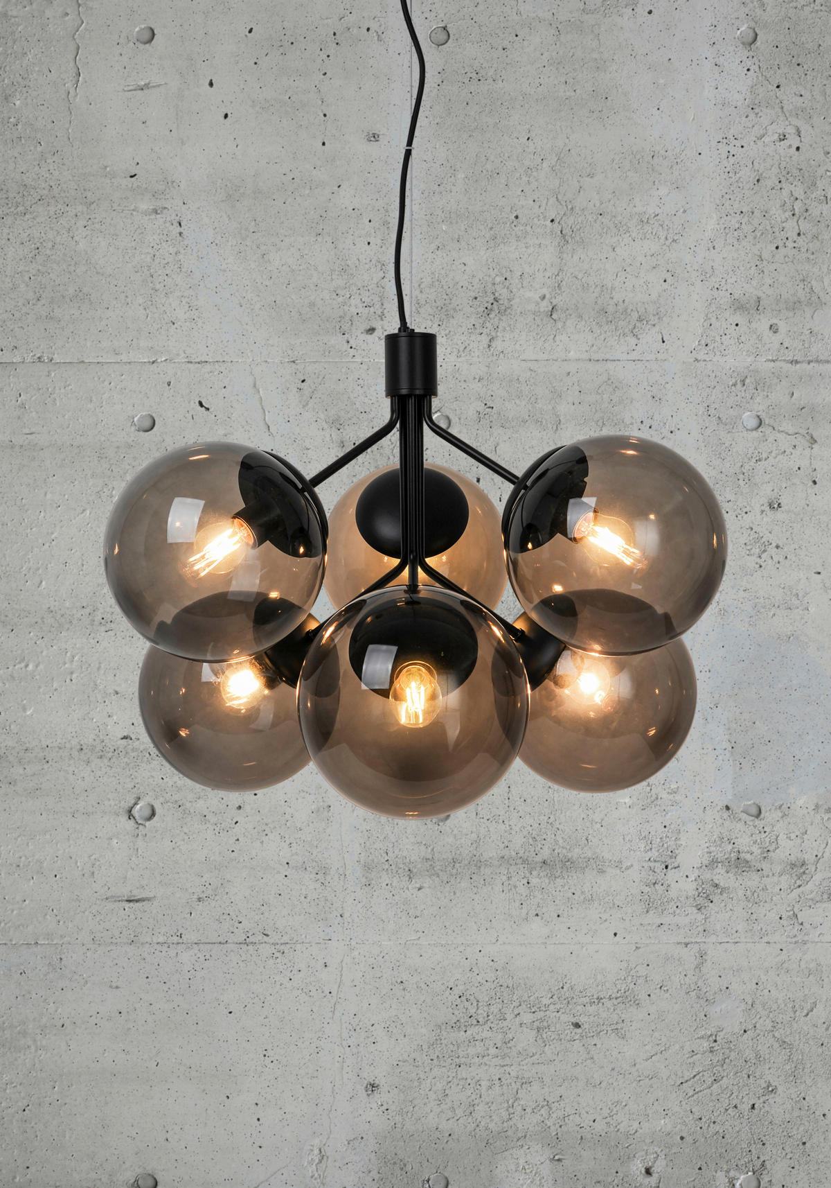 HÄNGELEUCHTE IVONA 45/62 cm   - Schwarz, KONVENTIONELL, Glas/Metall (45/62cm) - Nordlux