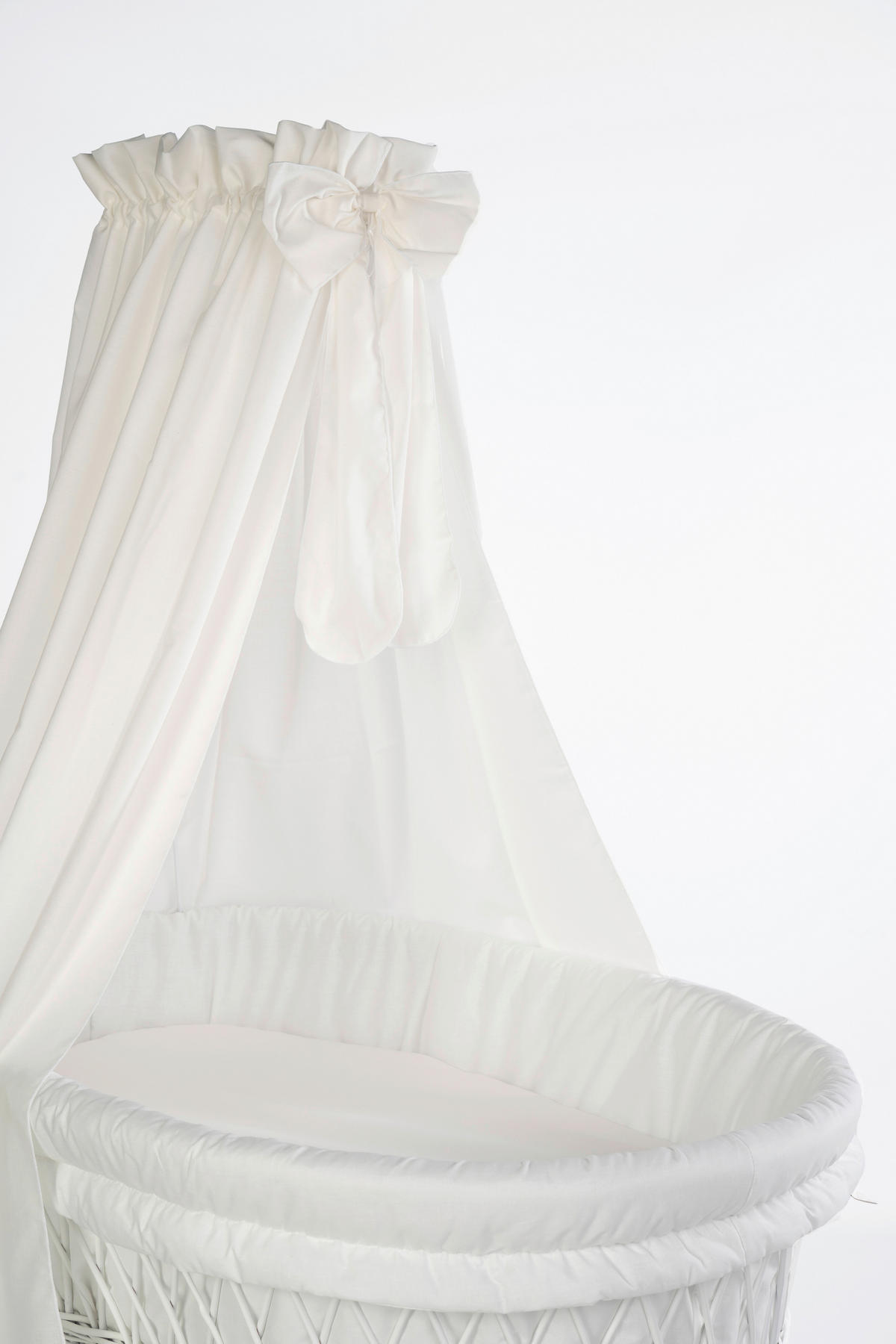 STUBENWAGEN-KOMPLETTSET Babybett Lounge Weiß   - Creme/Weiß, Basics, Holz/Textil (60/167/100cm) - Mionido