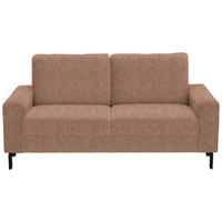 2-SITZER-SOFA Flachgewebe Aprikose  - Aprikose/Schwarz, Design, Textil/Metall (178/86/97cm) - Hom`in