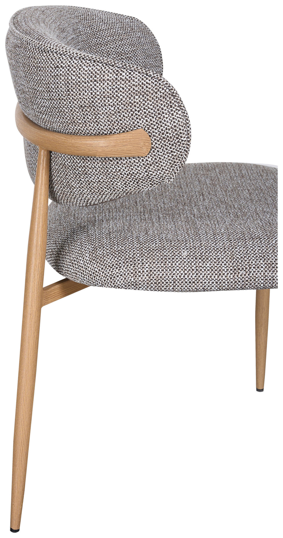 STUHL   Webstoff  Braun, Eichefarben  - Eichefarben/Braun, Design, Textil/Metall (54/80/59cm) - Novel