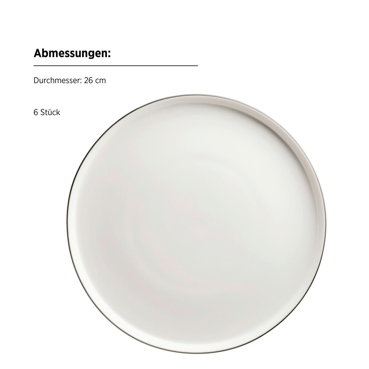 TAFELSERVICE Sita 12-teilig  - Schwarz/Weiß, Trend, Keramik - Mäser