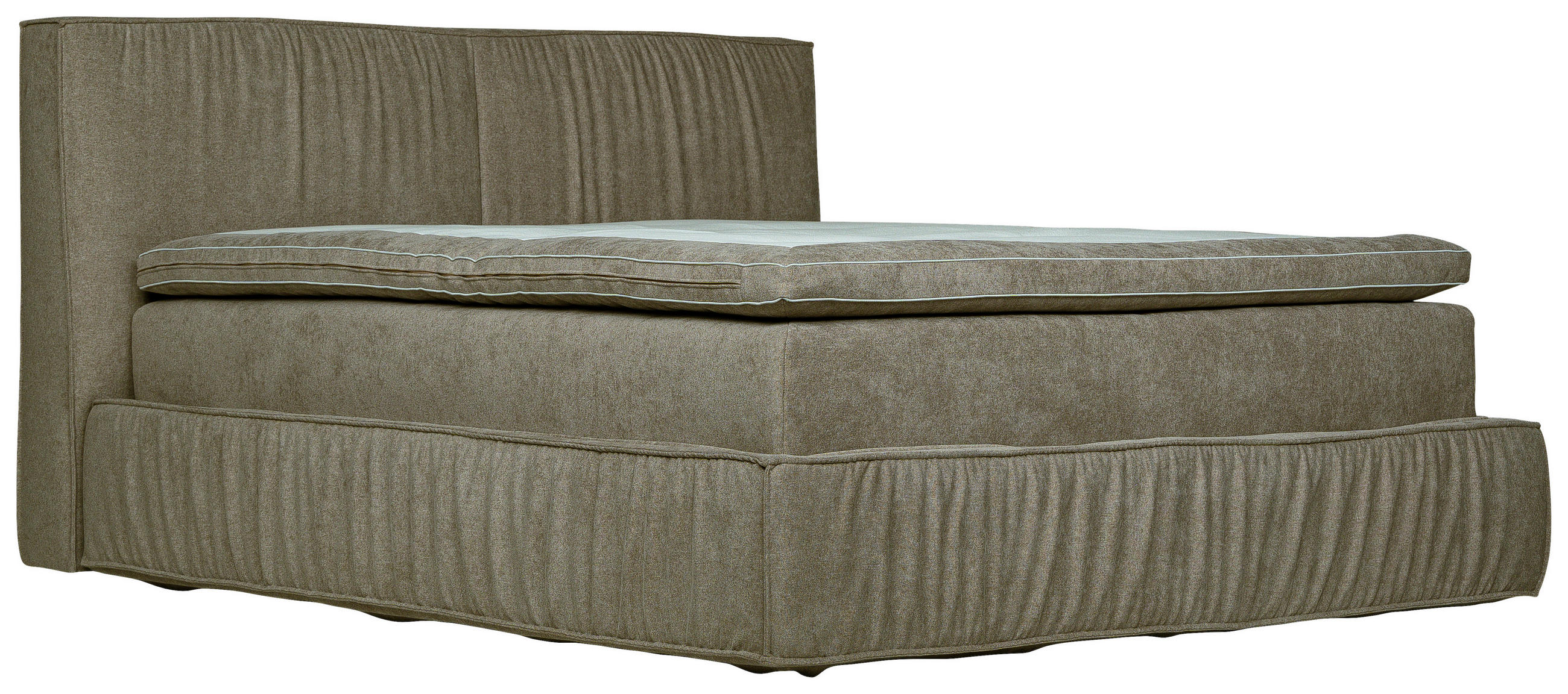 KONTINENTALSÄNG  i greige  - greige, Klassisk, metall/trä (180/200cm) - Best Price