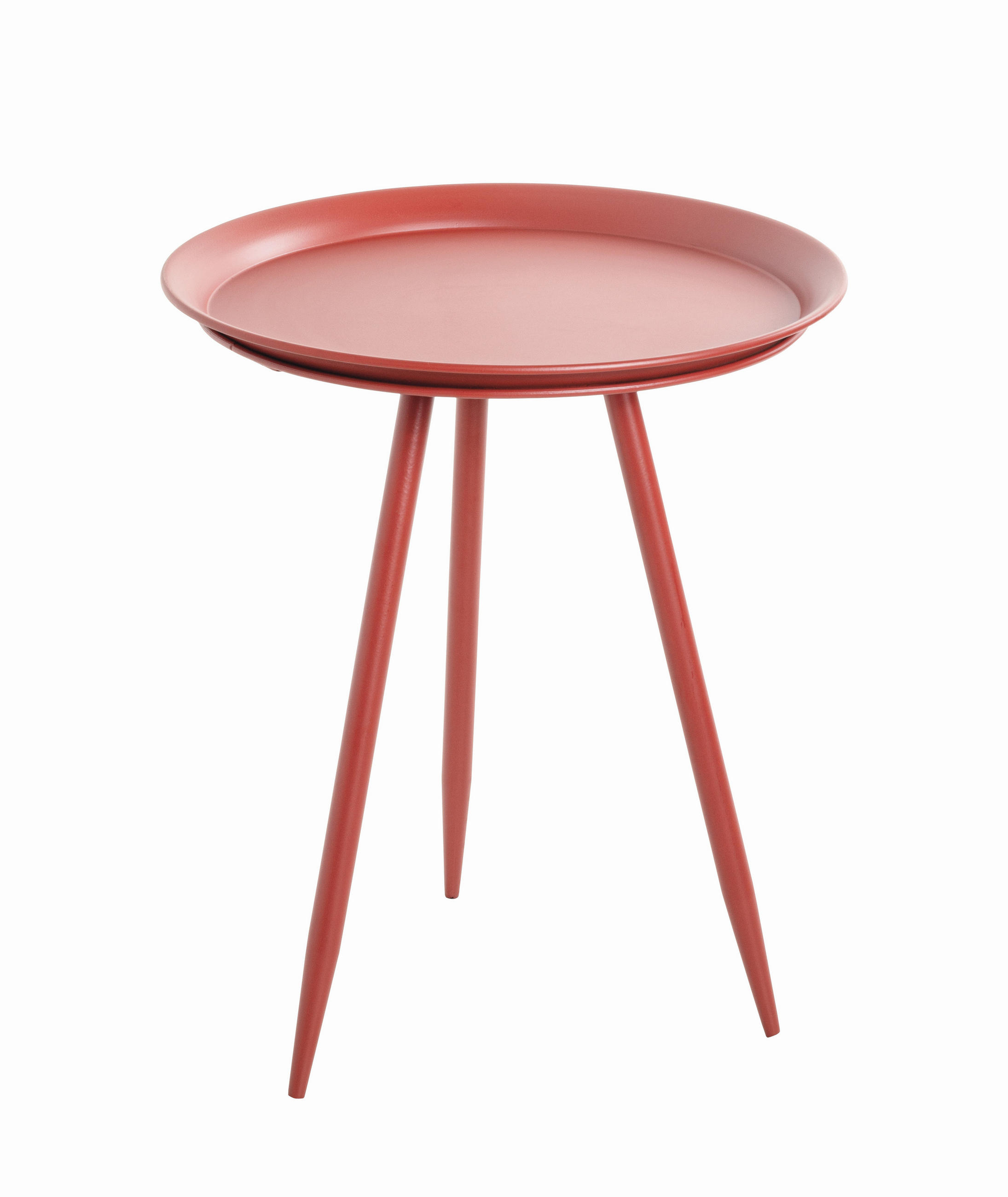 BEISTELLTISCH in Metall 54/54/44 cm  - Rot, Trend, Metall (54/54/44cm)