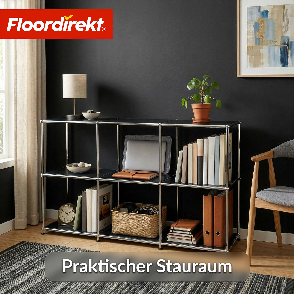 SIDEBOARD Concept Epure MK-018 116/82/40 cm  - Schwarz, Basics, Metall (116/82/40cm) - Floordirekt