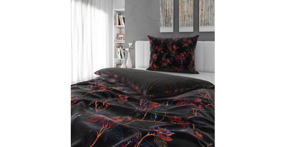 WENDEBETTWÄSCHE Satin 140/200 cm - Schwarz, KONVENTIONELL, Textil (140/200cm) - Esposa