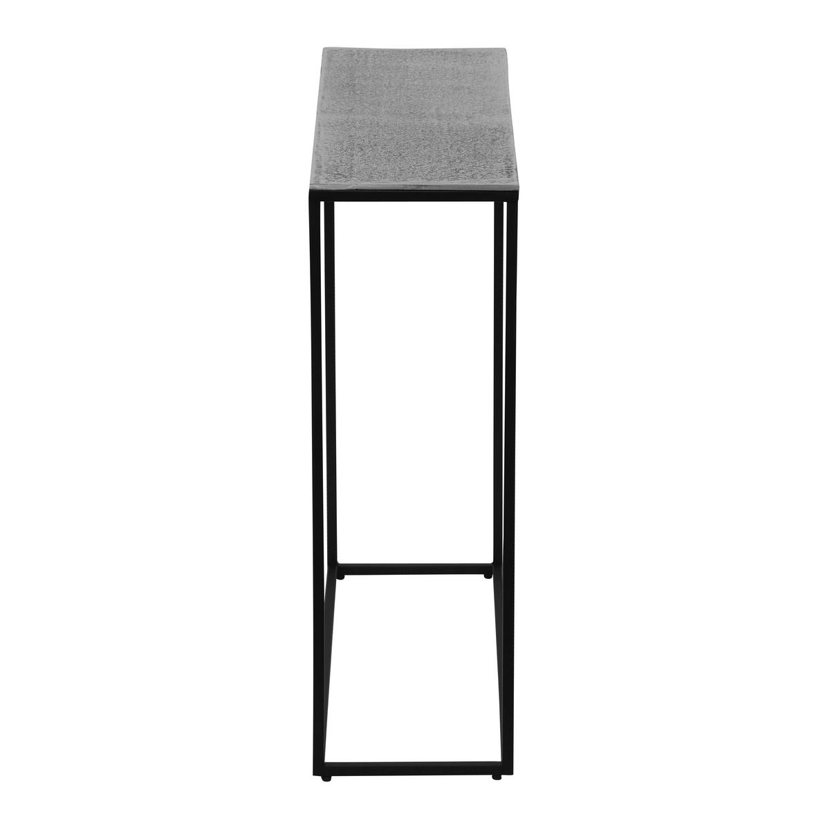 KONSOLENTISCH Schwarz, Silberfarben  - Silberfarben/Schwarz, Design, Metall (80/27/80cm) - Boxxx