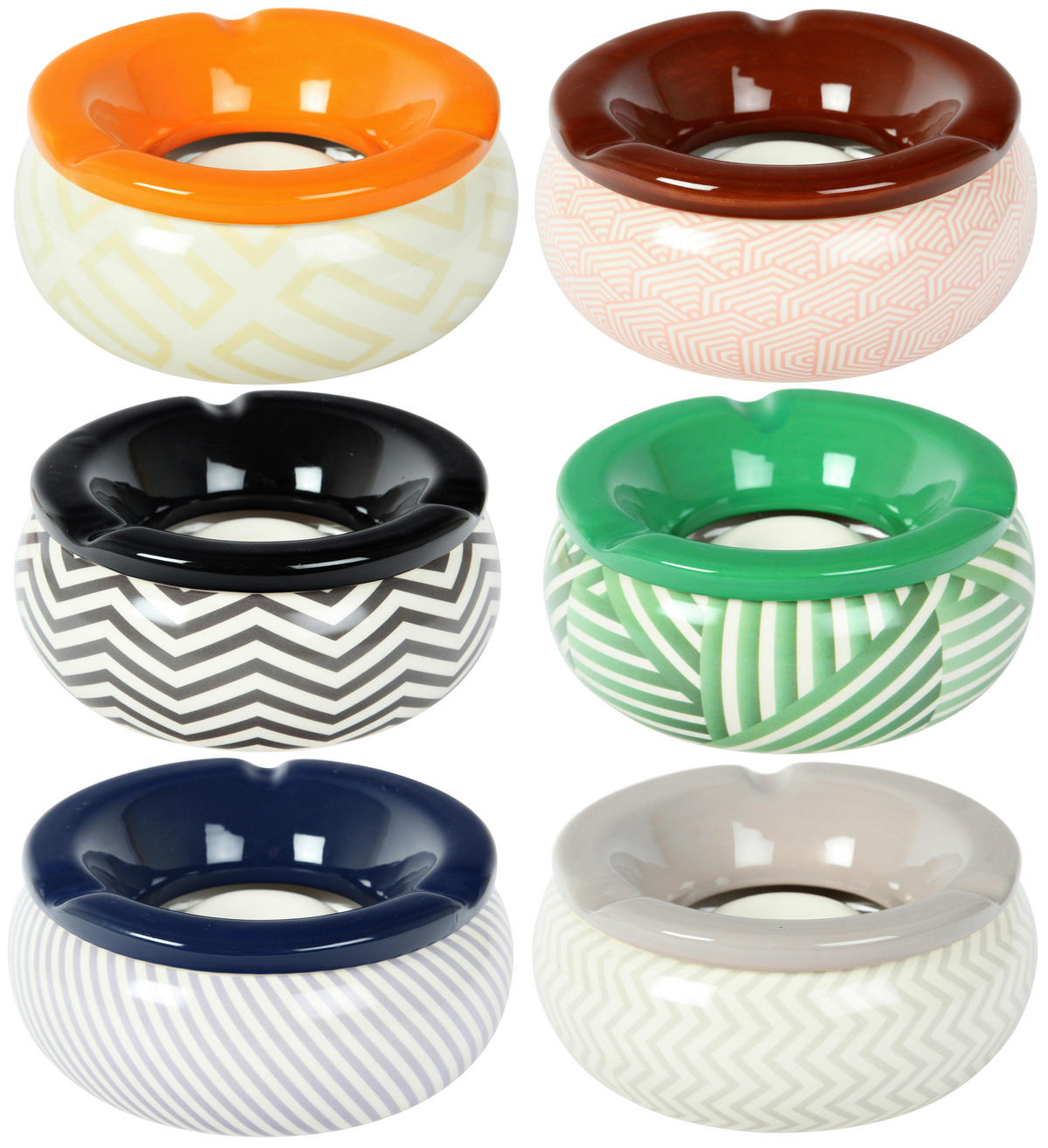 VONKAJŠÍ POPOLNÍK - viacfarebná, Basics, keramika (15/8cm)