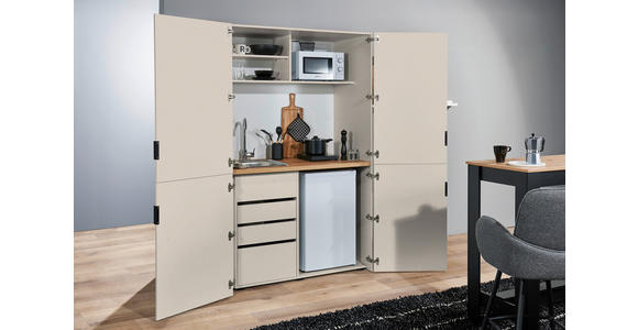 SCHRANKKÜCHE 124/200/70 cm  in Kaschmir  - Kaschmir/Eichefarben, KONVENTIONELL, Holzwerkstoff/Metall (124/200/70cm) - Xora