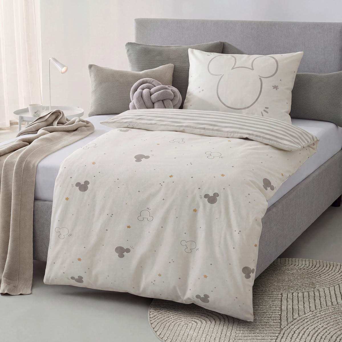 KINDERBETTWÄSCHE Renforcé 100/135 cm  - Anthrazit, Trend, Textil (100/135cm) - Disney