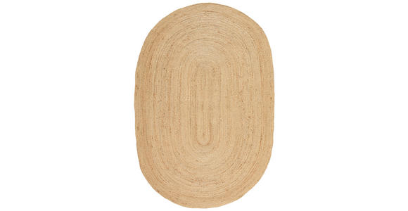 JUTETEPPICH 80/150 cm Naturfarben oval  - Naturfarben, Natur, Textil (80/150cm) - Linea Natura