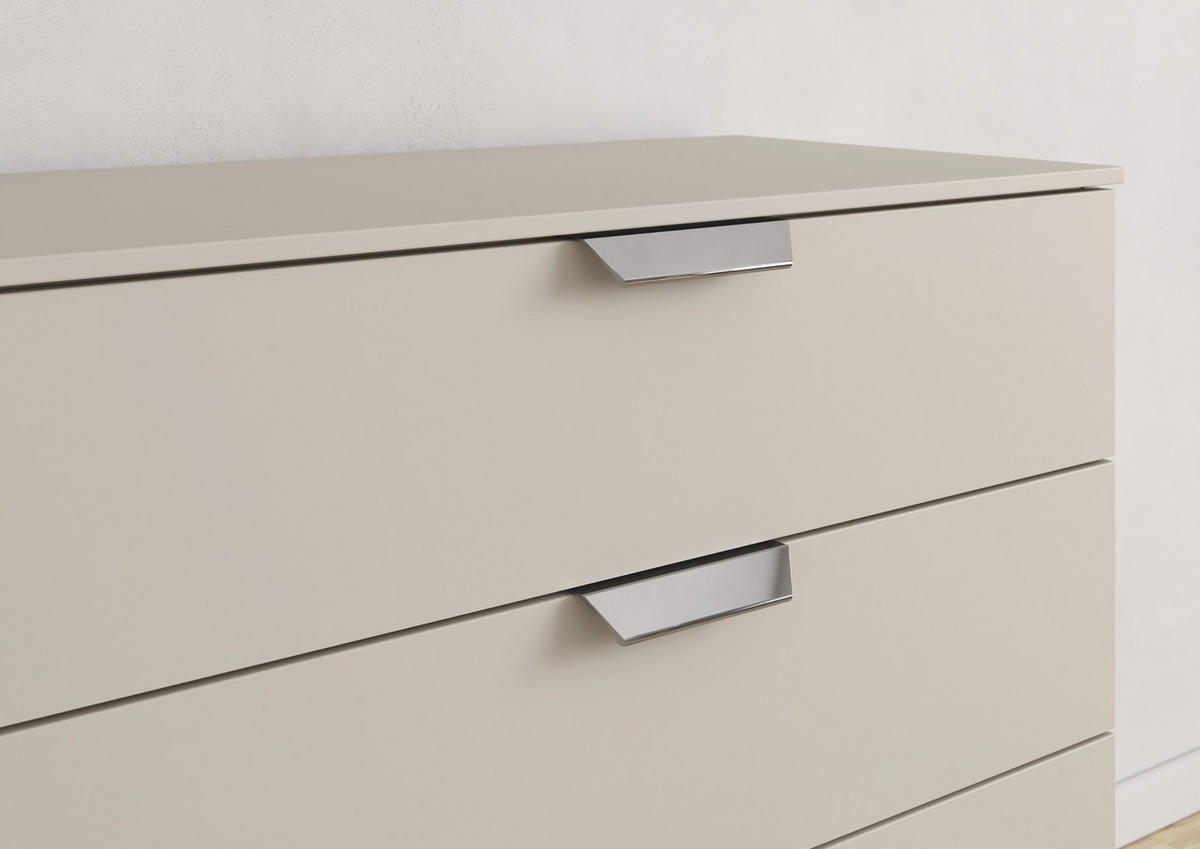 KOMMODE  in 80/81/42 cm  - Chromfarben/Champagner, Design, Holzwerkstoff/Metall (80/81/42cm) - Carryhome