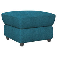 HOCKER in Textil Blau  - Blau/Schwarz, Konventionell, Kunststoff/Textil (68/45/68cm) - Livetastic