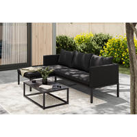 LOUNGEGARNITUR Eisen  - Dunkelgrau, MODERN, Textil/Metall (128/68/66cm) - Ambia Garden