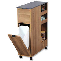 ECKREGAL in Braun, Naturfarben  - Schwarz/Braun, MODERN, Holzwerkstoff/Metall (60/25/86cm) - Kesper