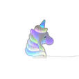 LED-DEKOLEUCHTE Unicorn 30,5/39,5 cm  - Weiß, LIFESTYLE, Kunststoff/Metall (30,5/39,5cm) - Novel