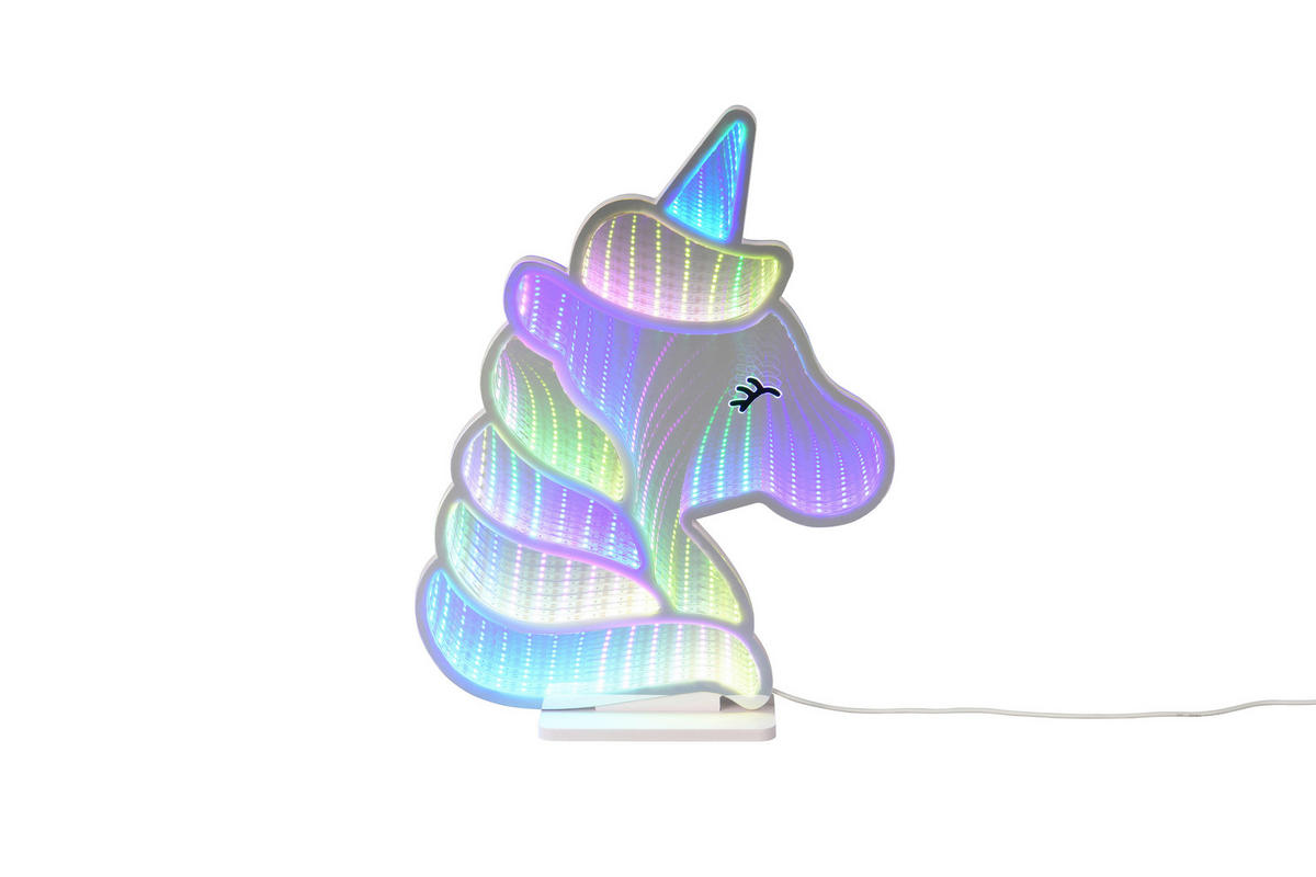 LED-DEKOLEUCHTE Unicorn 30,5/39,5 cm  - Weiß, LIFESTYLE, Kunststoff/Metall (30,5/39,5cm) - Novel