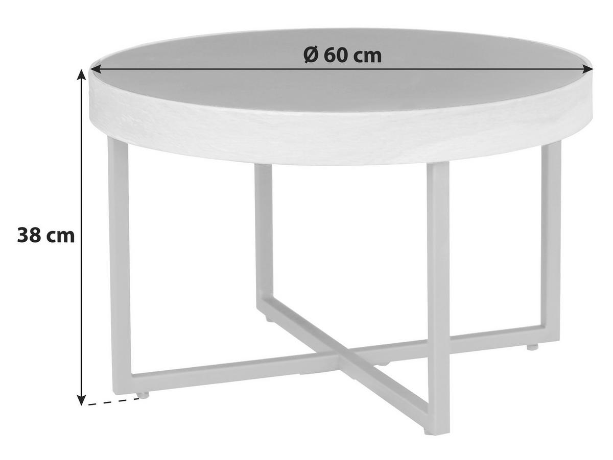 COUCHTISCH Eiche massiv rund Naturfarben, Schwarz  - Schwarz/Naturfarben, MODERN, Holz/Holzwerkstoff (60/38cm) - Livetastic