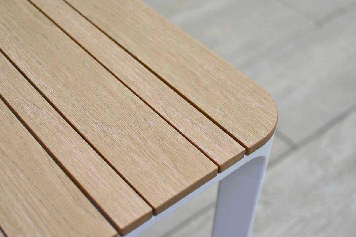 GARTENTISCHGRUPPE beschichtet Aluminium  - Naturfarben/Weiß, KONVENTIONELL, Kunststoff/Textil - Gardenson