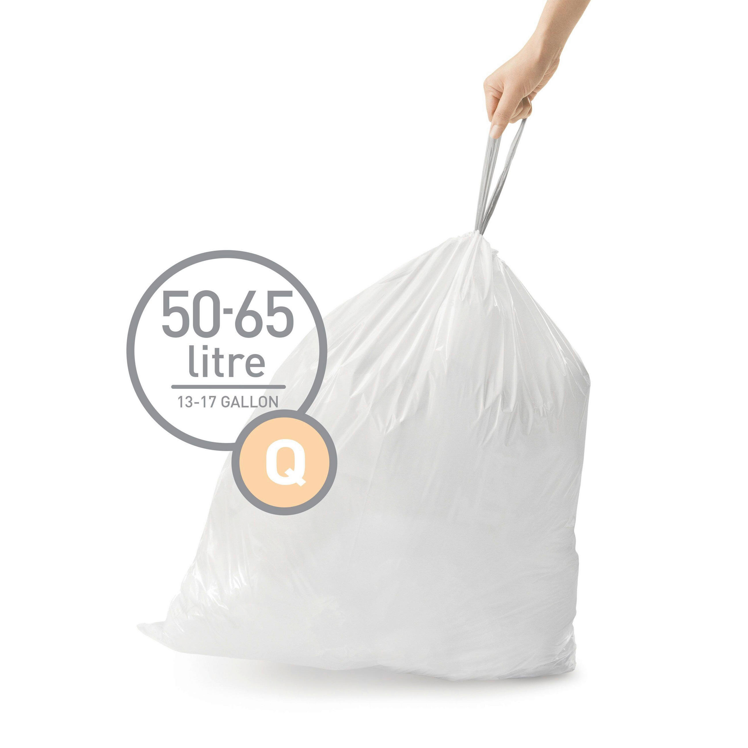 PYTEL NA ODPADKY  50-65 l - bílá, Basics, plast (50-65l) - Simplehuman