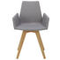 ARMLEHNSTUHL in Eichefarben, Grau - Eichefarben/Grau, Design, Holz/Textil (52 88 54cm) - Lomoco ARMLEHNSTUHL in Eichefarben, Grau - Eichefarben/Grau, Design, Holz/Textil (52 88 54cm) - Lomoco