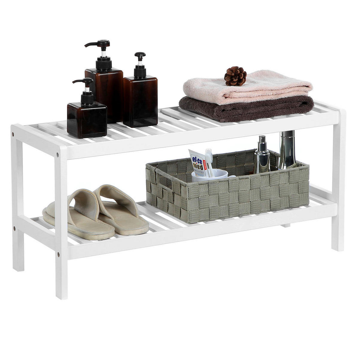 SCHUHREGAL 70/33/26 cm  - Weiß, Trend, Holz (70/33/26cm) - Boxxx
