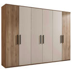 DREHTÜRENSCHRANK 300,5/227,7/60 cm 6-türig Eichefarben, Kaschmir  - Kaschmir/Eichefarben, Design, Holzwerkstoff/Metall (300,5/227,7/60cm) - Xora