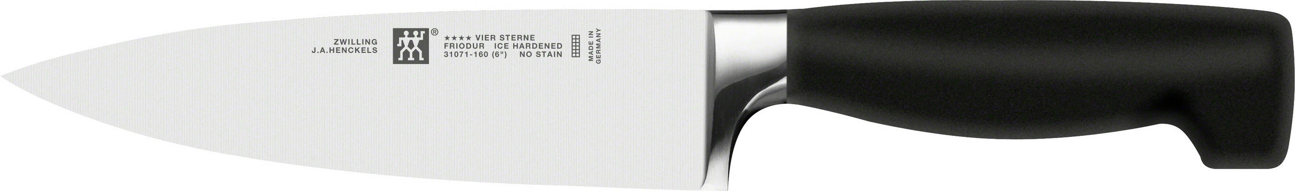 KOCHMESSER Vier Sterne - Silberfarben/Schwarz, Kunststoff/Metall - Zwilling