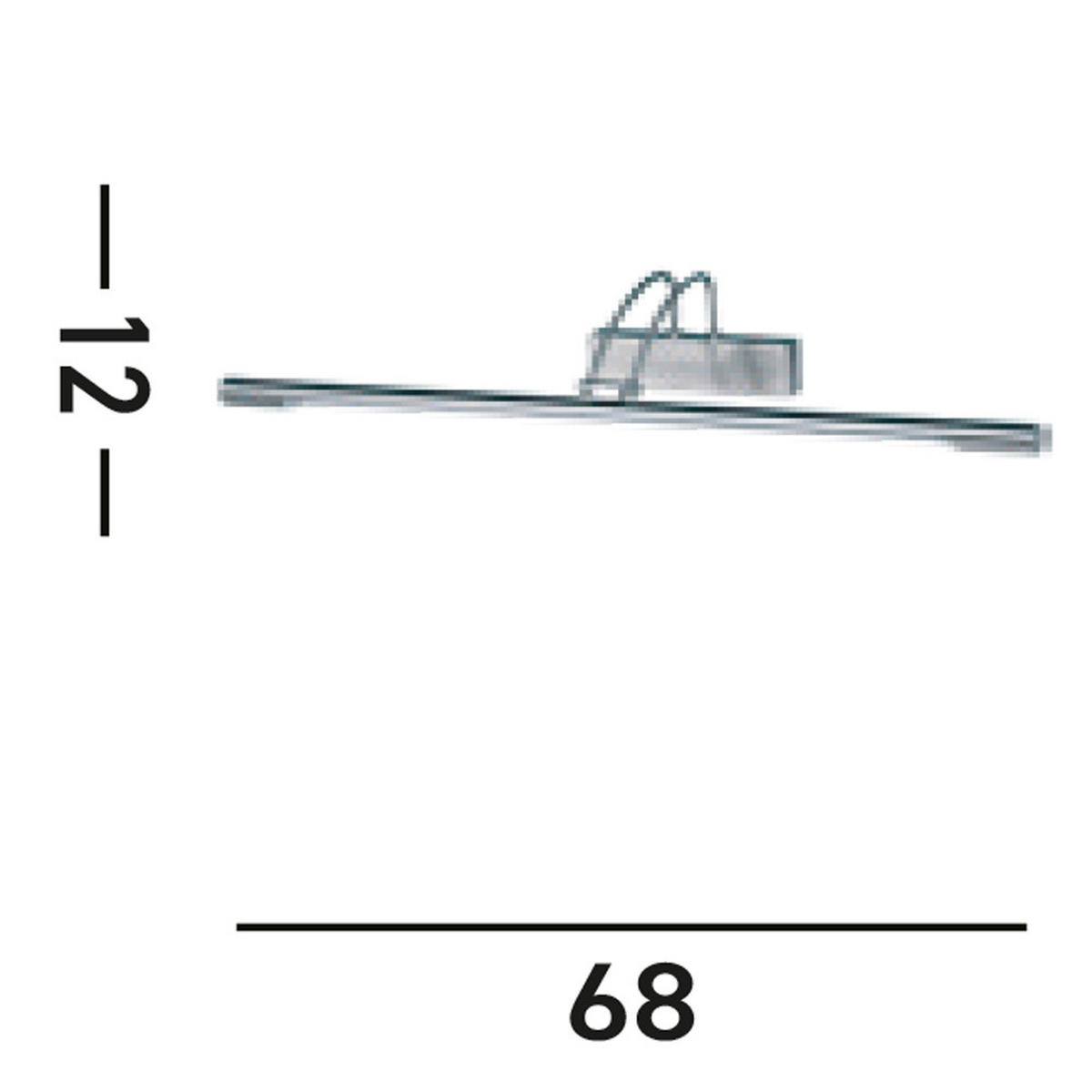 LED-BILDERLEUCHTE 68/12/20 cm   - Silberfarben, KONVENTIONELL, Kunststoff/Metall (68/12/20cm)