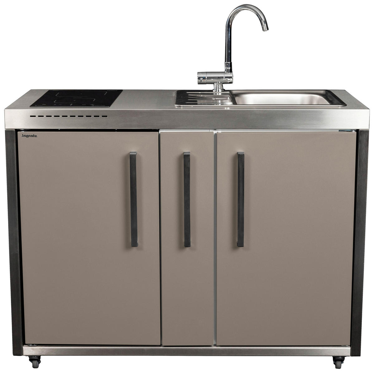 OUTDOORKÜCHE  - Sandfarben/Edelstahlfarben, Basics, Metall (127/98/62cm)