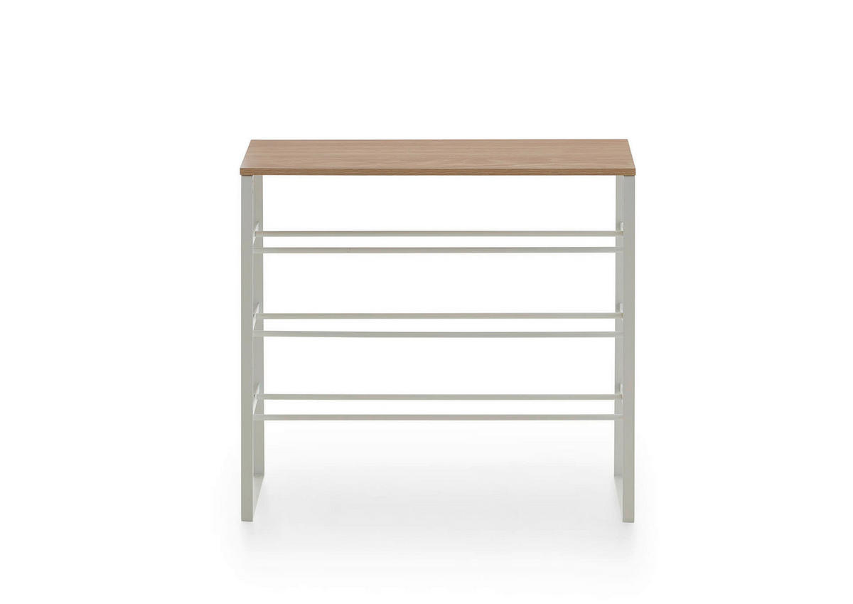 SKOHYLLA 66/61/25 cm  - grå/ek Artisan, Design, metall/trämaterial (66/61/25cm) - MID.YOU