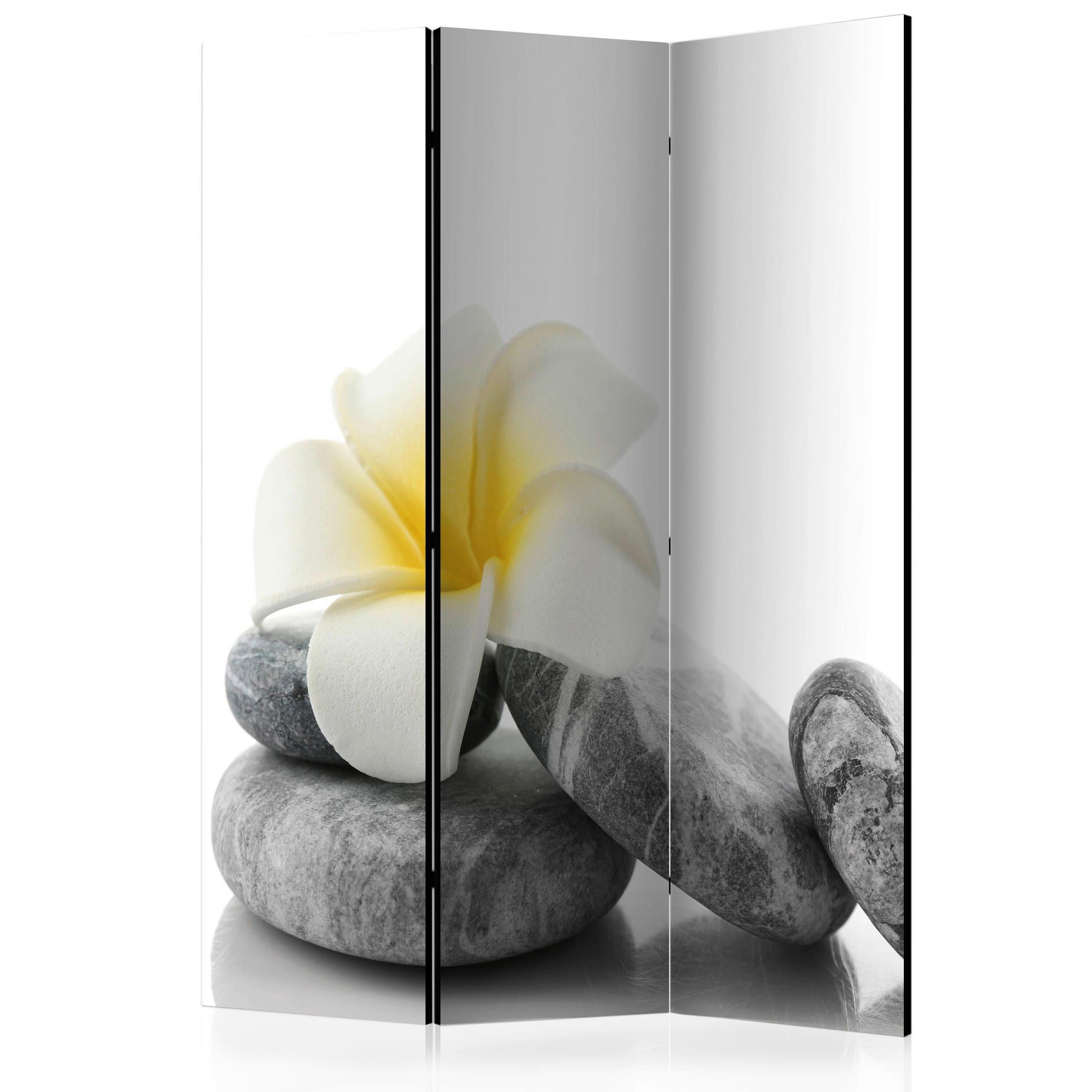 artgeist Paravent Gelb, Weiß 135x172x3 cm