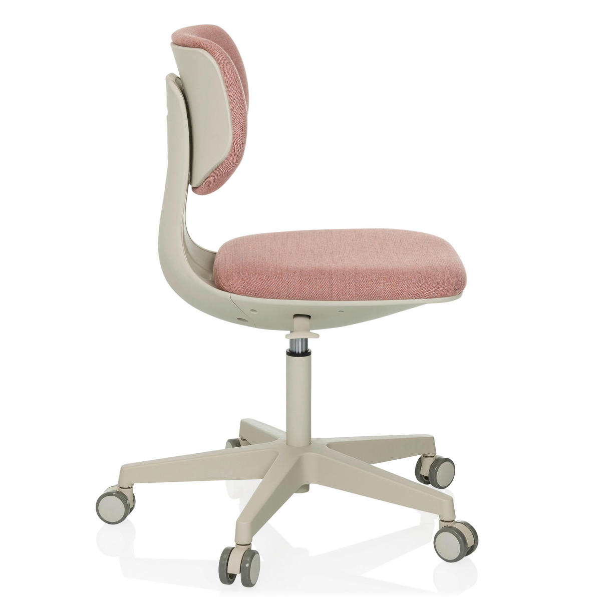 OTOČNÁ ŽIDLE PRO MLÁDEŽ, struktura, růžová - růžová/šedobílá, Moderní, textil/plast (51/72 - 87/51cm) - MID.YOU
