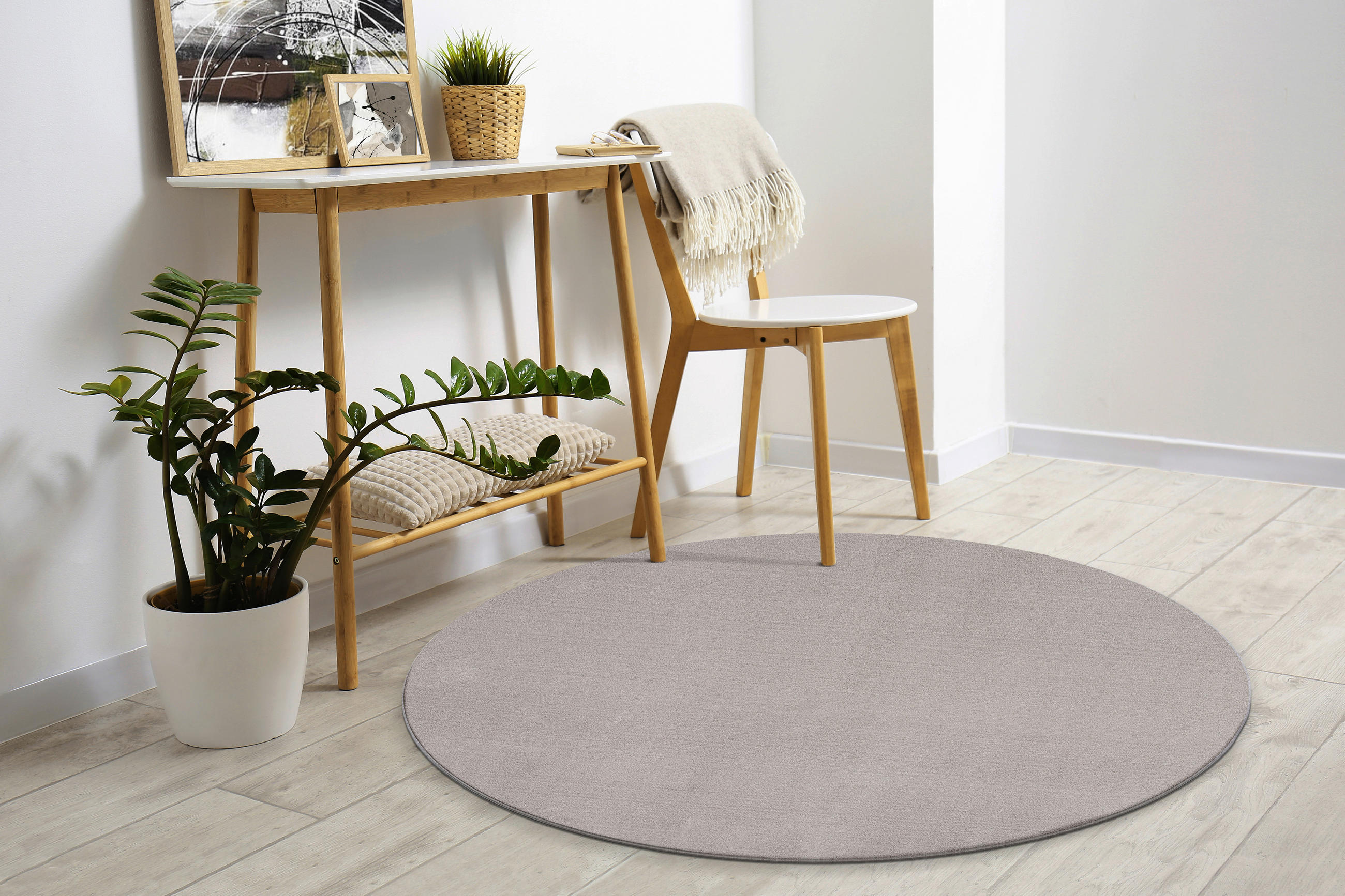 FELLTEPPICH 120 cm Loft Sandfarben  - Sandfarben, KONVENTIONELL, Textil (120cm)