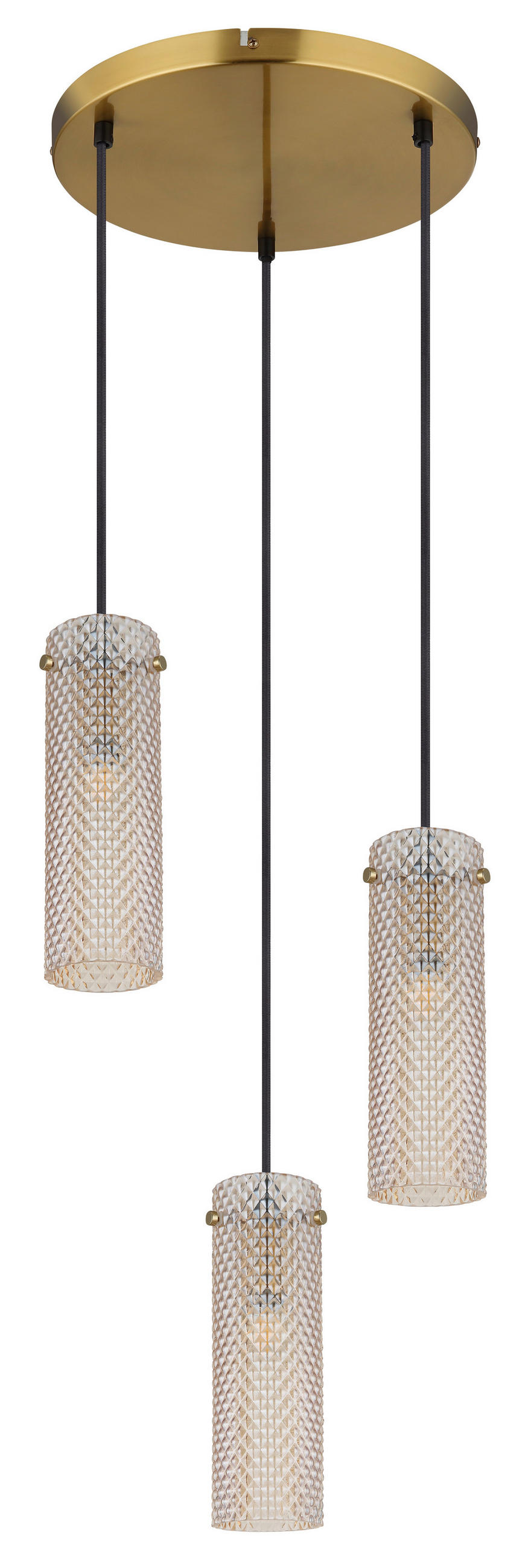 HÄNGELEUCHTE 35/120 cm  - Goldfarben/Schwarz, KONVENTIONELL, Glas/Textil (35/120cm) - Globo