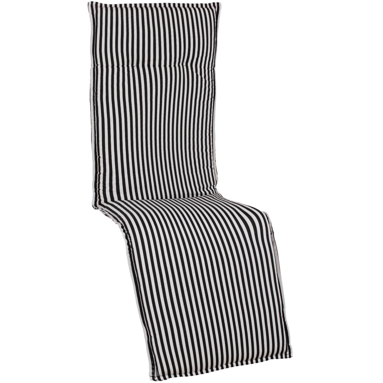 RELAXSESSELAUFLAGE Streifen  - Schwarz, Design, Textil (170/52/8cm)