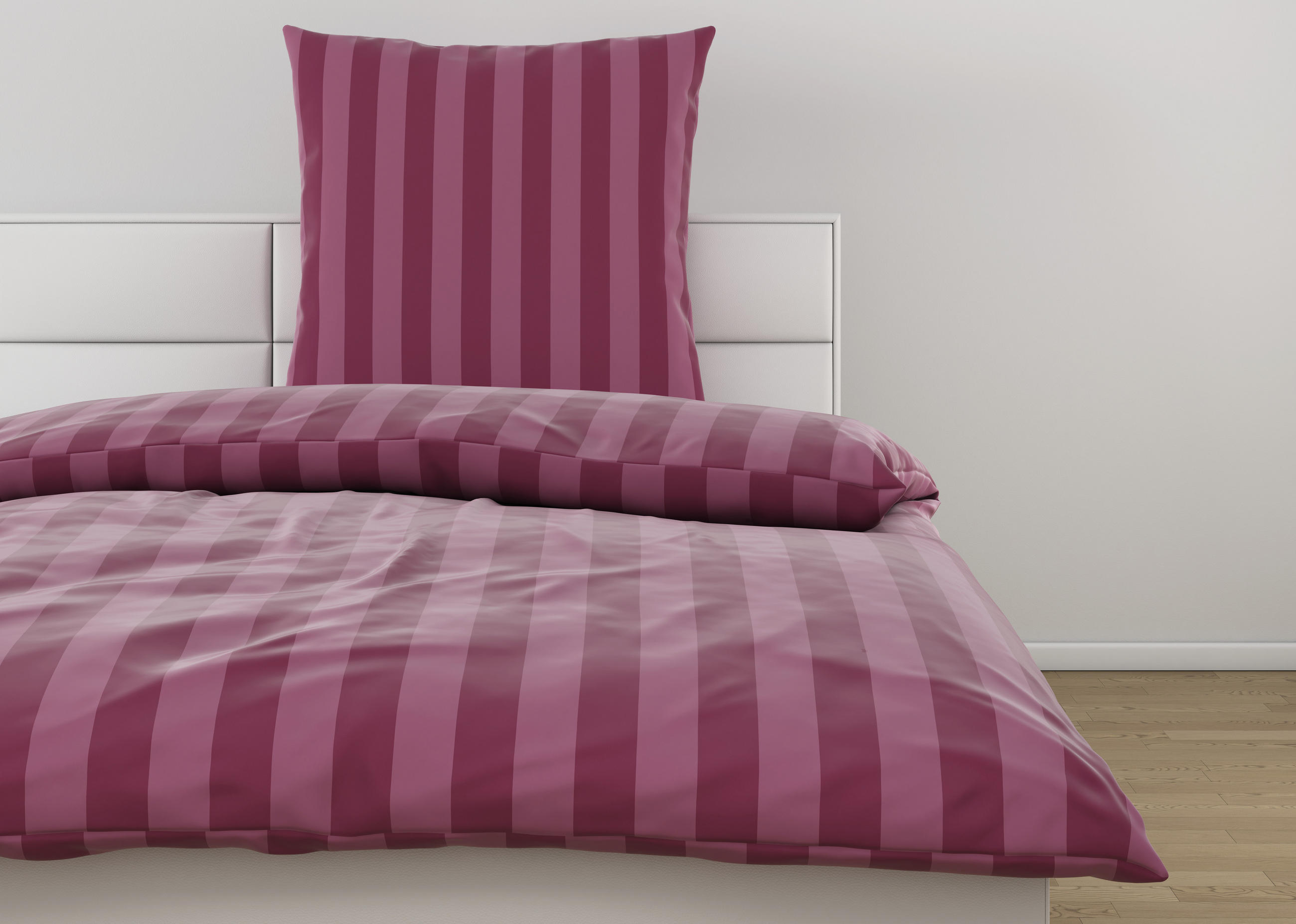 BETTWÄSCHE Dobby Satin 155/220 cm  - Rosa, KONVENTIONELL, Textil (155/220cm) - Ambiente